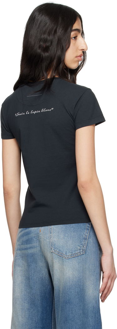 T-shirt Maison Margiela MM6 Maison Margiela Rabbit Print T-Shirt Sort | S62GD0199 M20108, 2