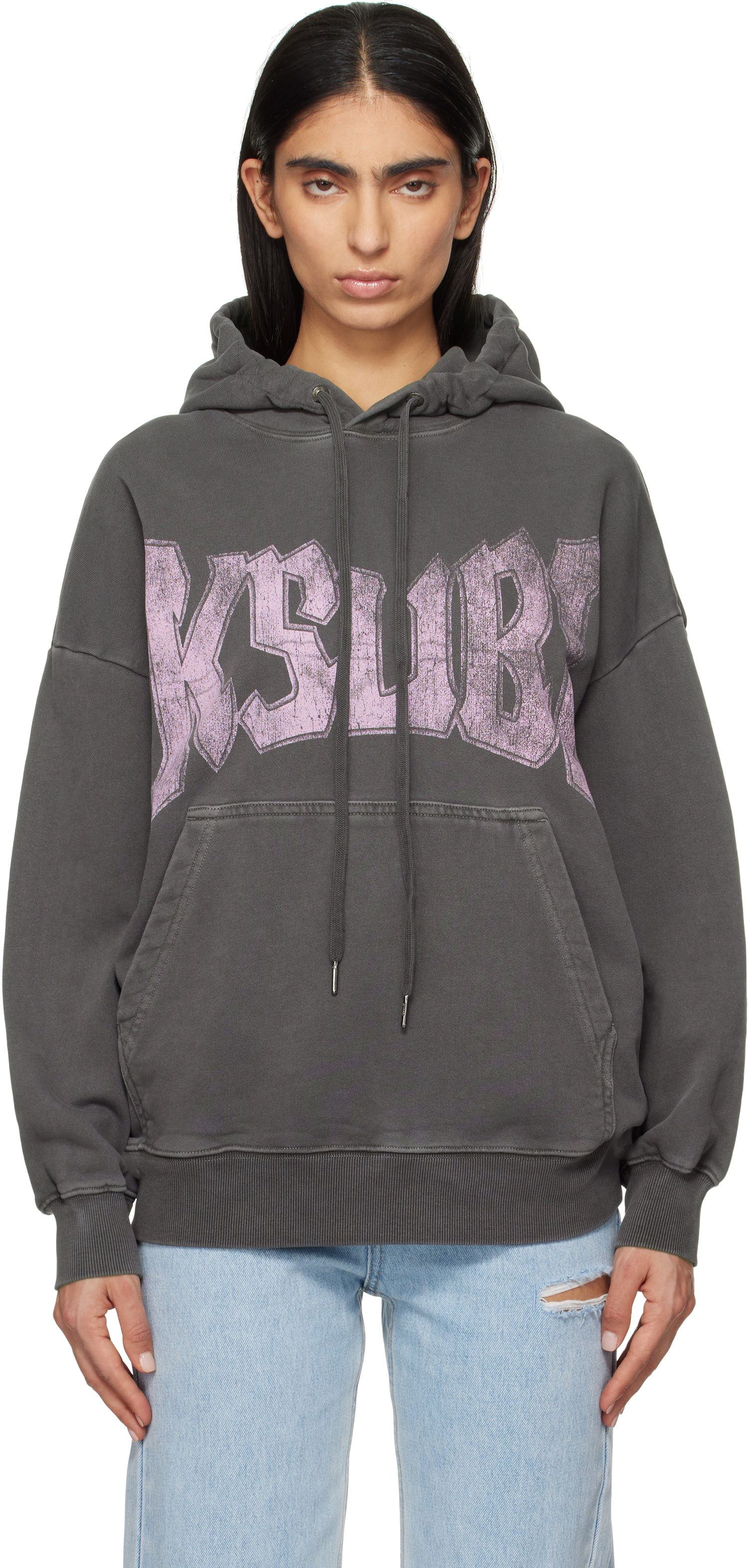 Sweatshirt Ksubi Ksubi World Tour Oh G Hoodie Grå | WPS25FL003, 0
