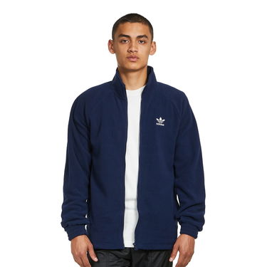 Sweatshirt adidas Originals Trefoil Teddy Fleece Jacket Mørkeblå | HK7296, 0