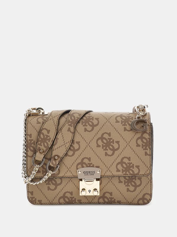 Håndtaske GUESS Eliette 4G Logo Mini Crossbody Beige | HWSO9315210, 0