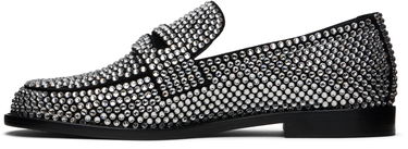 Tilbehør Amina Muaddi Amina Muaddi Tilda Crystal Loafers Sort | TILDA CRYSTAL LOAFER SUEDE, 2