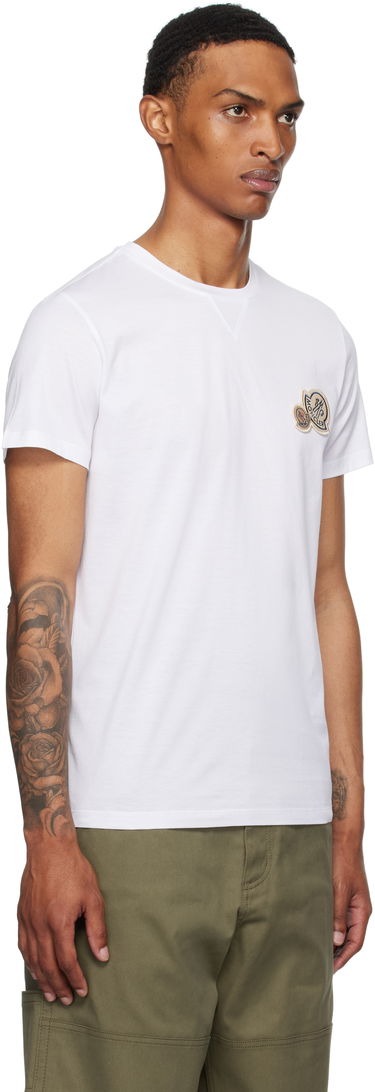 T-shirt Moncler Moncler Double Logo Patch Cotton T-Shirt Sort | K20918C000358390Y, 4