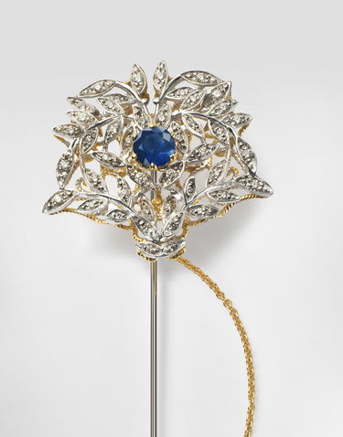 Stift Dolce & Gabbana Dolce & Gabbana Sicily Gold Brooch with Blue Sapphires and Diamonds Blå | WPKN2GWWB01ZOO00, 1
