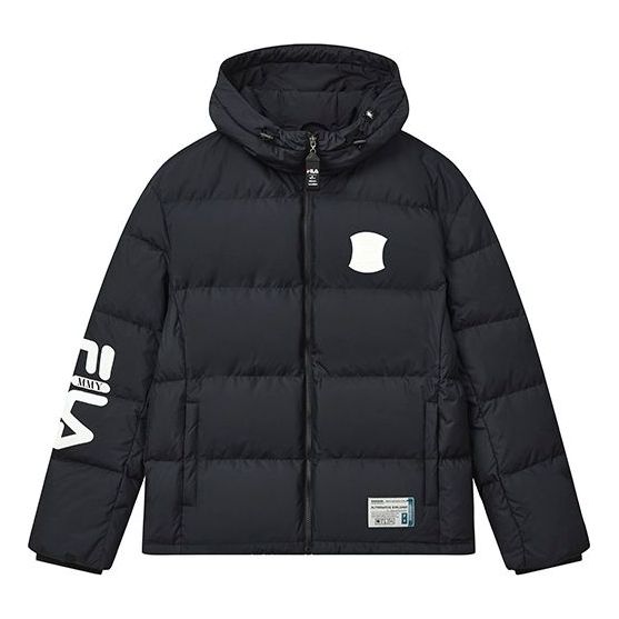 Puffer jakke FILA Oversized Hooded Down Jacket by MIHARA YASUHIRO Sort | F11M243904F-BK