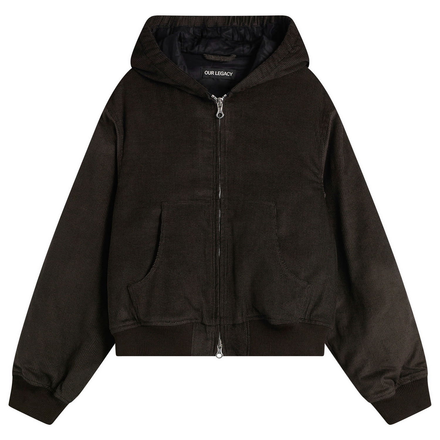 Sweatshirt OUR LEGACY Cord Bank Twill Cord Hooded Zip Jacket Brun | M4251BD, 1