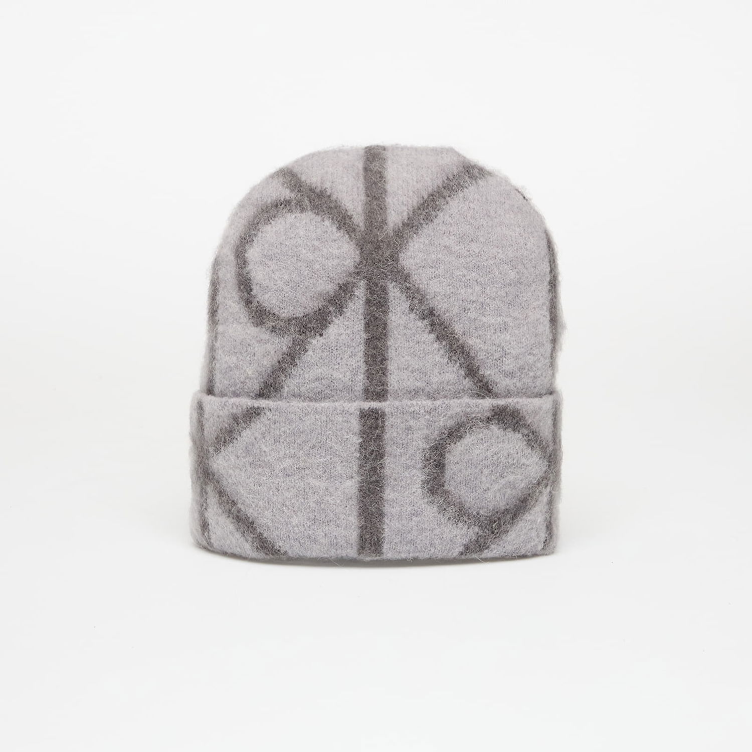 Beanie CALVIN KLEIN Emblem Aop Brushed Beanie Grå | LV04D8071G N3Z, 1