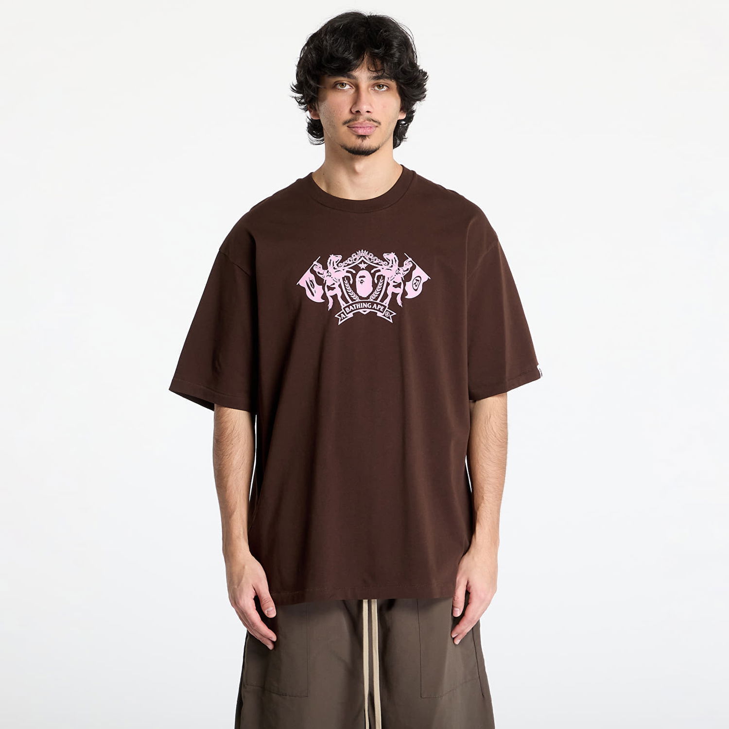 T-shirt BAPE A BATHING APE College Logo Relaxed Fit Tee Brun | 001TEL301316MBRW, 0
