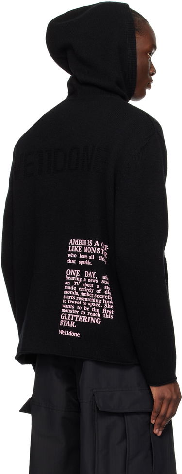 Sweatshirt We11done We11done 'I Hope You Remember My Name' Graphic Print Hoodie Sort | WD-KT2-24-616-U-BK, 2