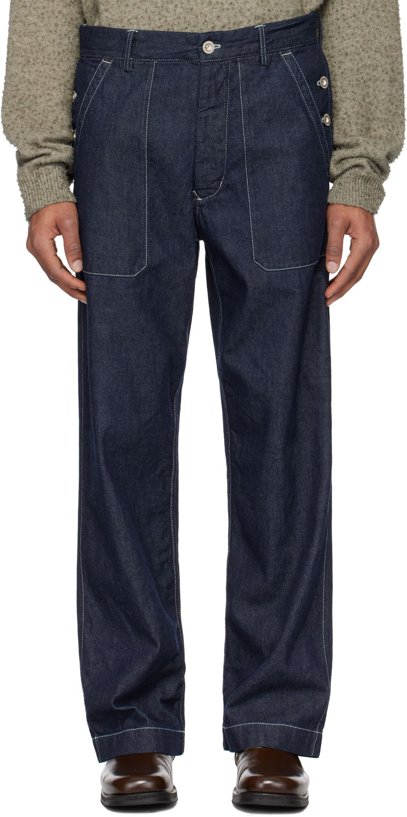 Jeans C.P. Company C.P. Company Loose Denim Jeans Blå | 18CMPA157A-110295W