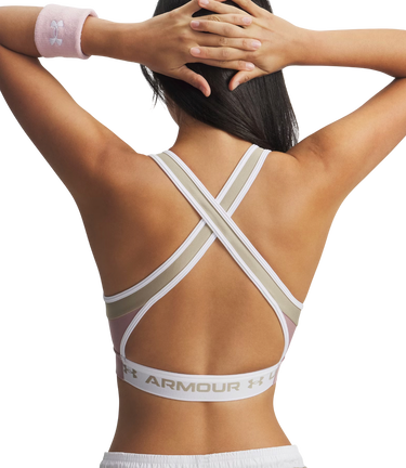 Bh Under Armour Sports Bra Crossback Mid Open Back Lyserød | 6005838-673, 2