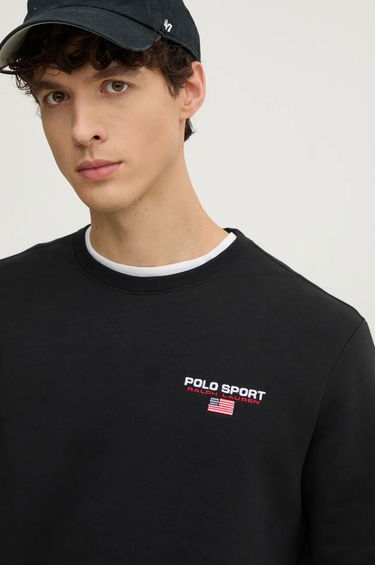 T-shirt Polo by Ralph Lauren Black Sweatshirt with Small Logo Sort | 710949929, 0