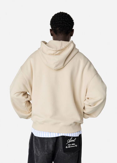 Sweatshirt AXEL ARIGATO Logo-Embroidered Fleece Hoodie Beige | A3022002, 3