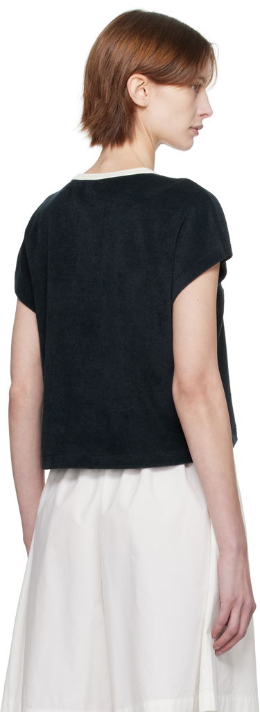 Crop top A.P.C. Kelly Cropped Terry T-Shirt Sort | COEWT-F26462, 2