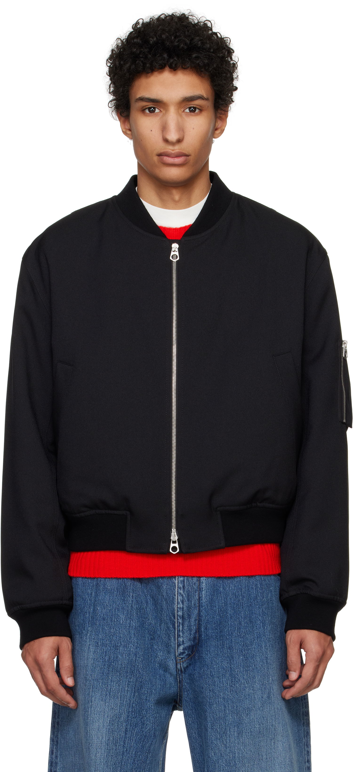 Bomberjakke Jil Sander Jil Sander Padded Bomber Jacket Sort | J22BN0241_J70001, 0