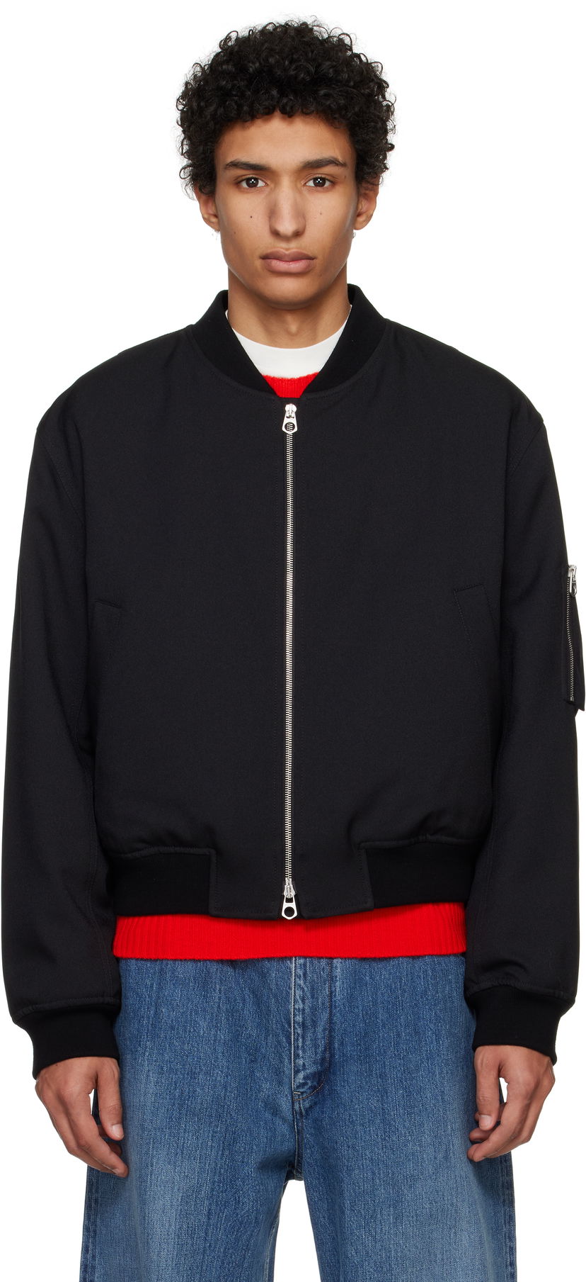 Bomberjakke Jil Sander Jil Sander Padded Bomber Jacket Sort | J22BN0241_J70001