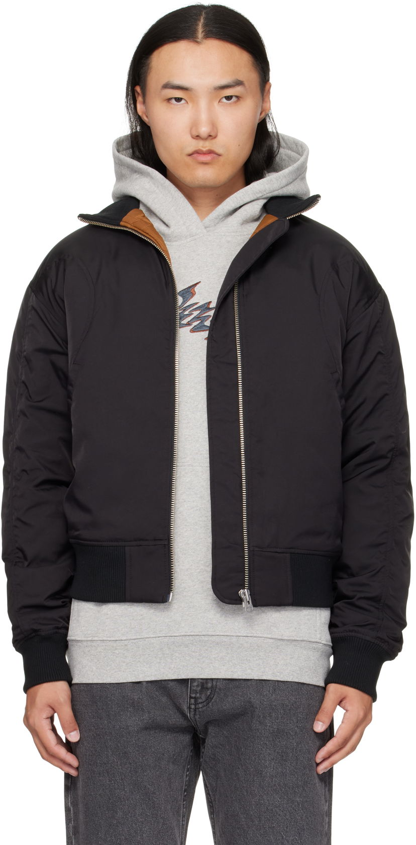 Bomberjakke Dime Dime Insulated Bomber Jacket Sort | DIMEFA251BLK