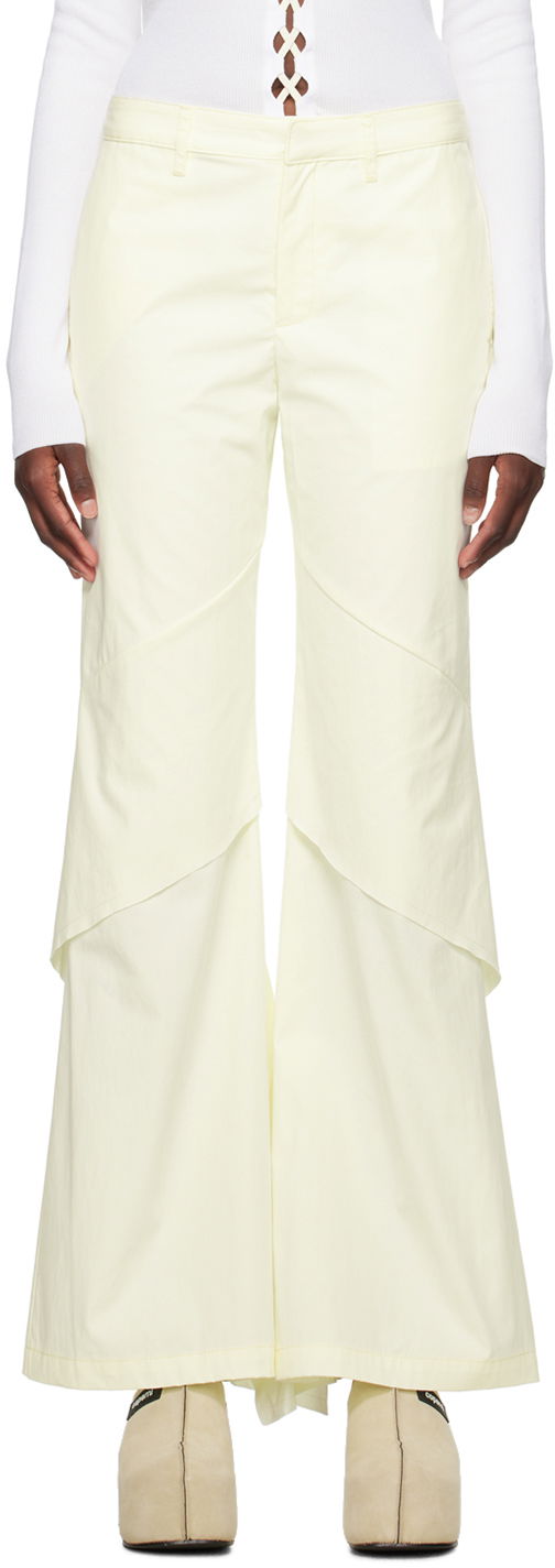 Bukser Dion Lee Drape Trousers Gul | C2161F23