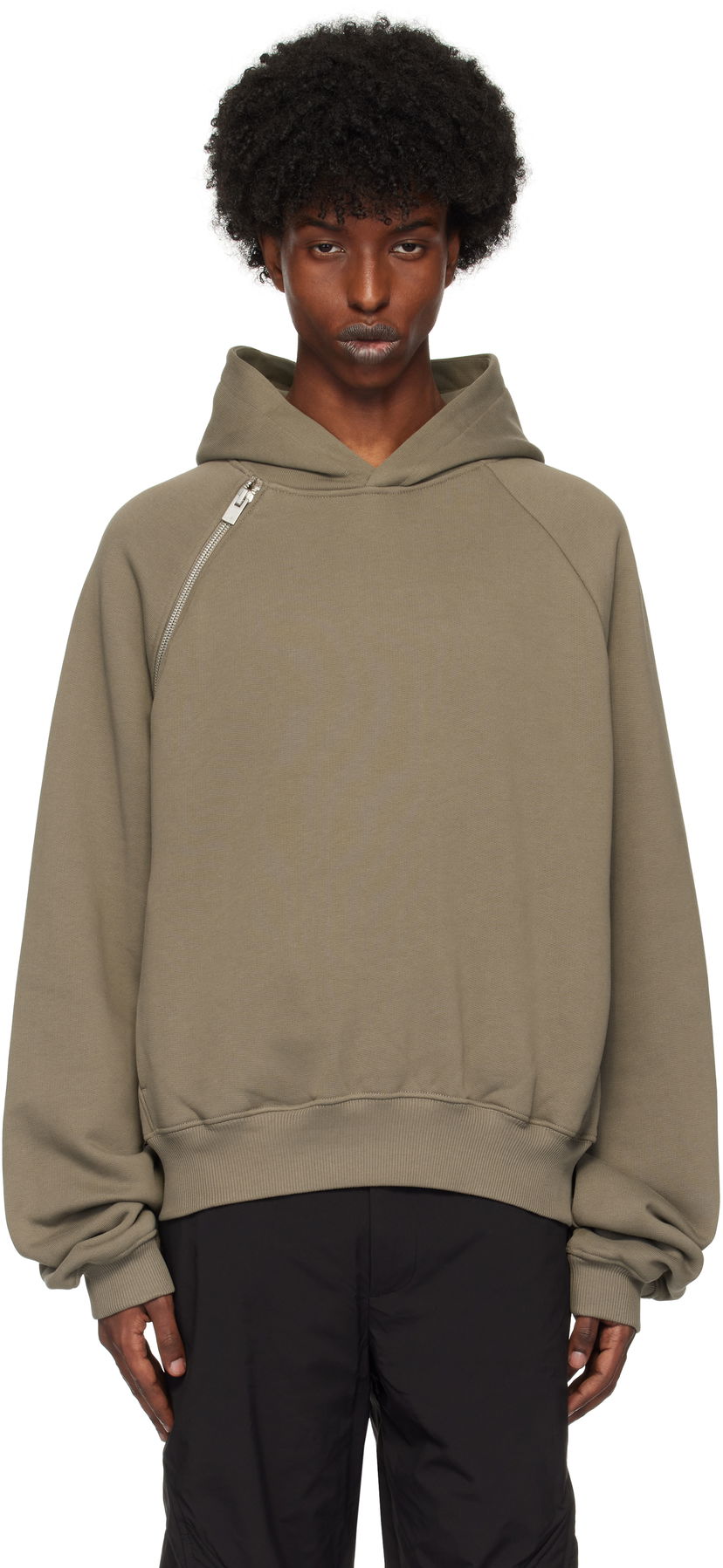 Sweatshirt HELIOT EMIL Sequence Zip Hoodie Grøn | HE_M_08_055_DG23