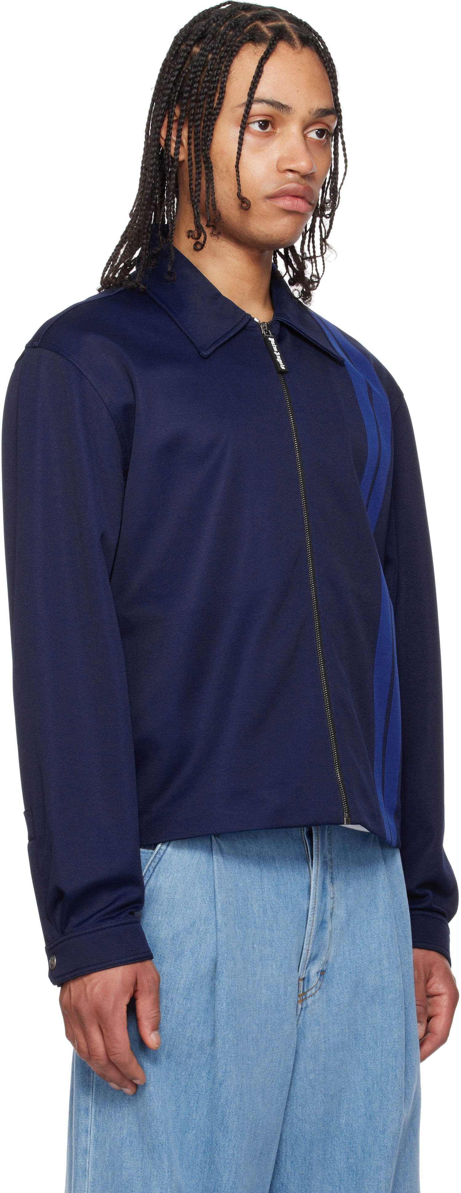 Vindjakke Palm Angels Palm Angels Suit Track Jacket Blå | PMBD086S25FAB0014645, 1