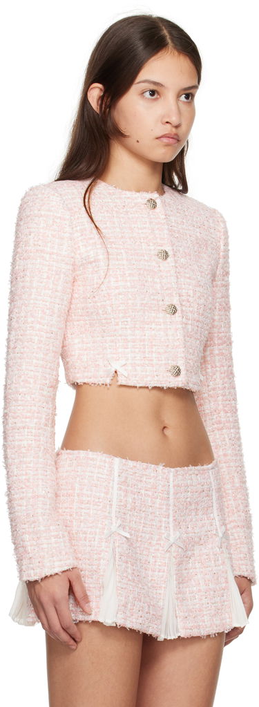 Jakke GUIZIO Guizio Colette Cropped Tweed Jacket Lyserød | H24702W114, 1