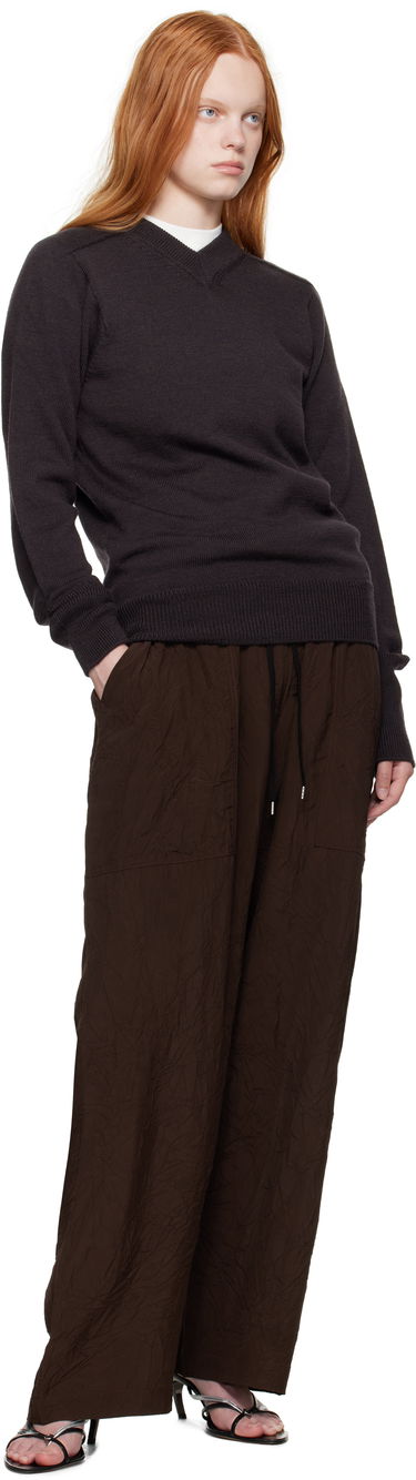 Sweater Studio Nicholson Studio Nicholson Inverness V-Neck Sweater Brun | INVERNESS SN - 1501, 3