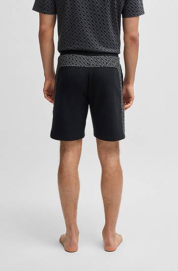Shorts BOSS Cotton-Blend Shorts with Monogram Panels Sort | 50540525, 1