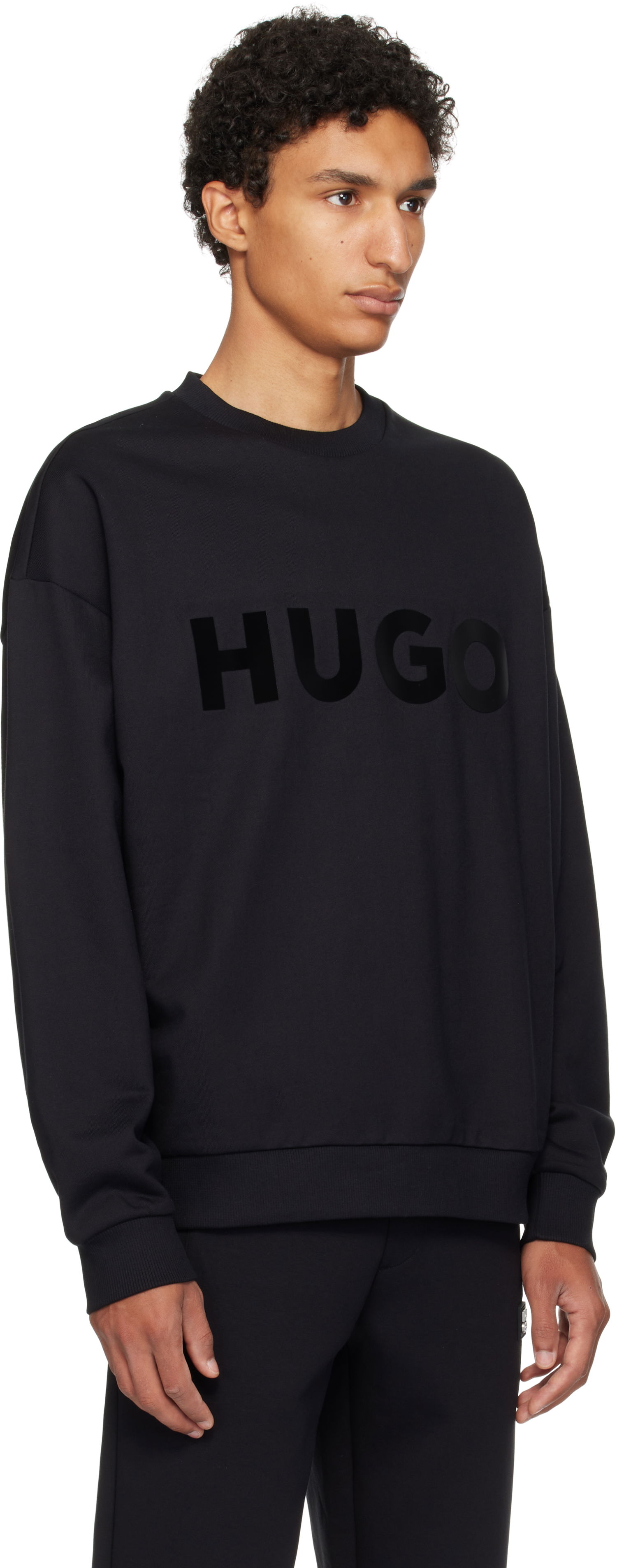 Sweatshirt BOSS Oversized Cotton Terry Sweatshirt with Logo Print Grøn | 50538778, 1