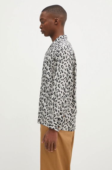 Skjorte WACKO MARIA Leopard Open Collar Shirt Grå | 24FW-WMS-HI01, 1