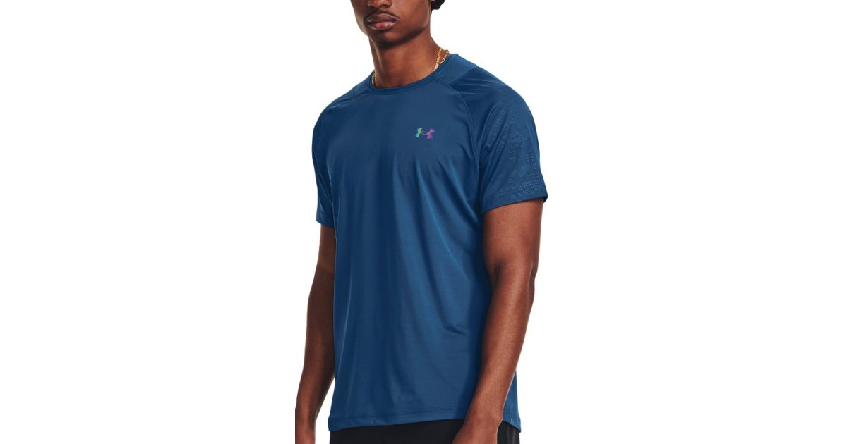 T-shirt Under Armour Rush Emboss Tee Mørkeblå | 1376790-426, 1