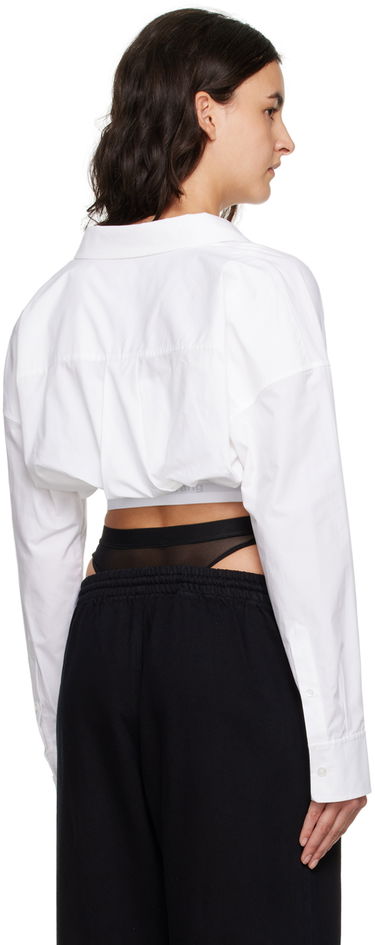 Skjorte Alexander Wang Alexander Wang Layered Cropped Shirt Hvid | 4WC4231417, 2