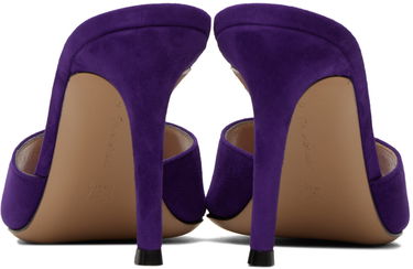 Sneakers og sko Gianvito Rossi Elle 85 Suede Heeled Mules Lilla | G15130.85RIC.CAM, 1