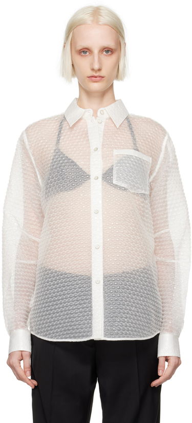 Skjorte Helmut Lang Bubblewrap Button-Down Shirt Hvid | O06HW506, 0