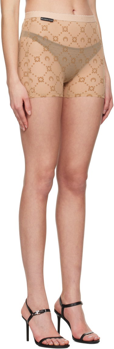Trusser Marine Serre Marine Serre Mesh Flock Shorts Beige | WSH012A CJER0005, 1