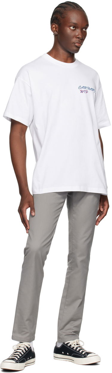 Bukser Carhartt WIP Slim Fit Cotton-Twill Trousers Grå | I003367, 3