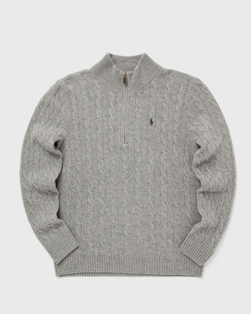 Sweater Polo by Ralph Lauren Cable-Knit Quarter-Zip Pullover Grå | 710876766008