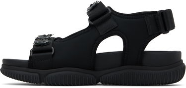 Sneakers og sko Cecilie Bahnsen Valeria Flower Embellished Platform Sandals Sort | 4.24FTW30013 VALERIA, 2
