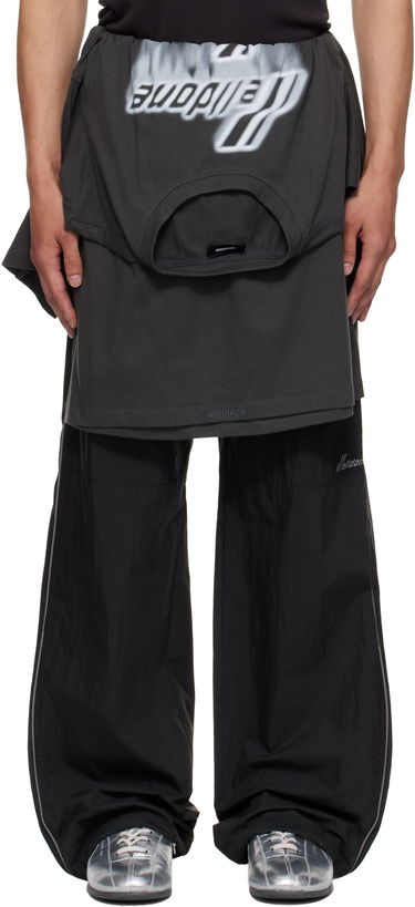 Bukser We11done We11done Layered Track Pants Sort | WD-PT2-25-250-U-BK, 0
