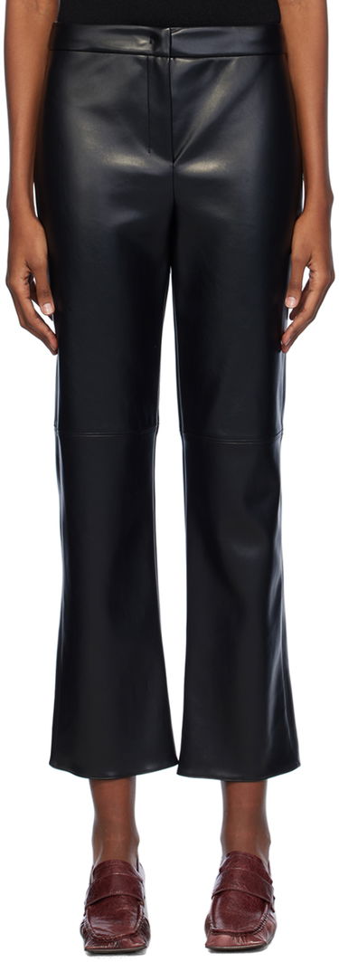 Bukser Max Mara Max Mara Sublime Faux-Leather Cropped Flare Trousers Sort | 2419781011600 MM13037, 0