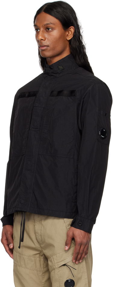 Vindjakke C.P. Company C.P. Company Flatt Nylon Lens Overshirt Sort | 18CMOS081A-005991G, 3