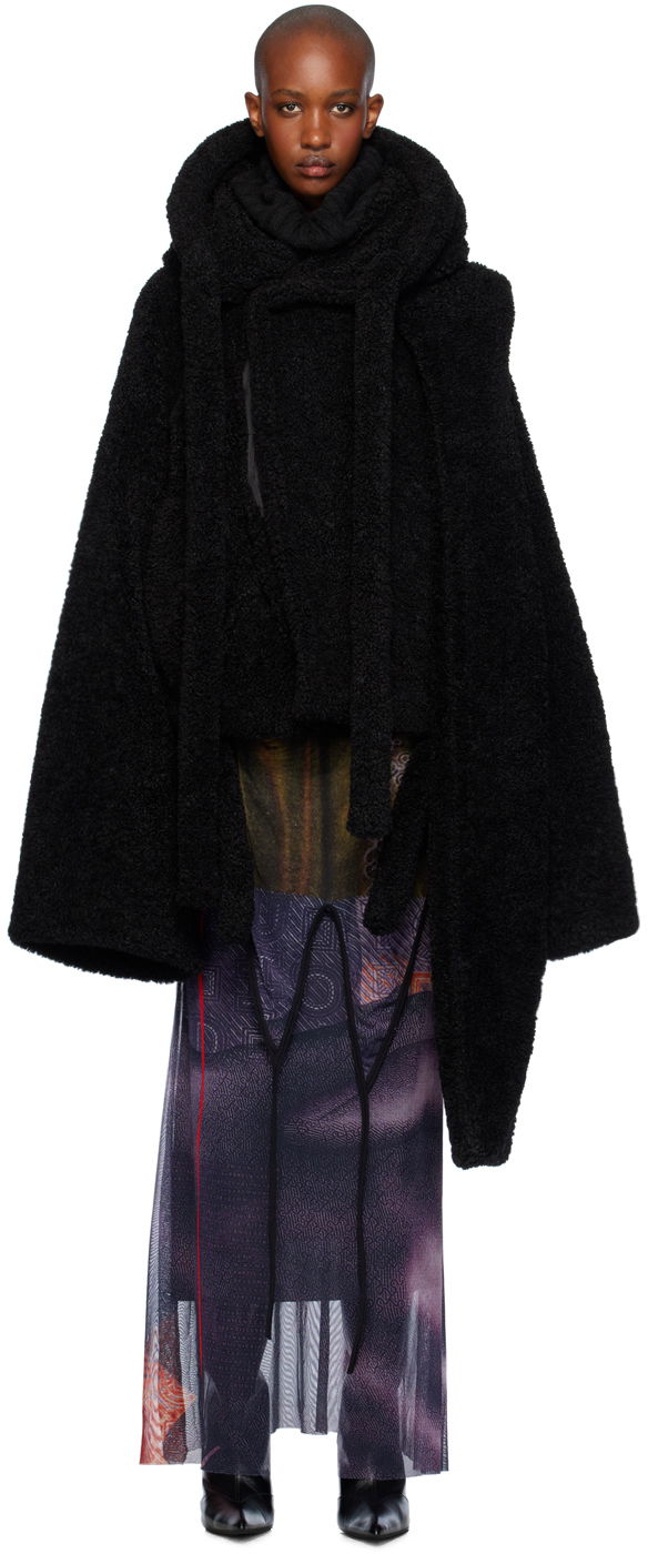 Frakker Ottolinger Ottolinger Wrap Teddy Short Jacket Sort | 1230703921