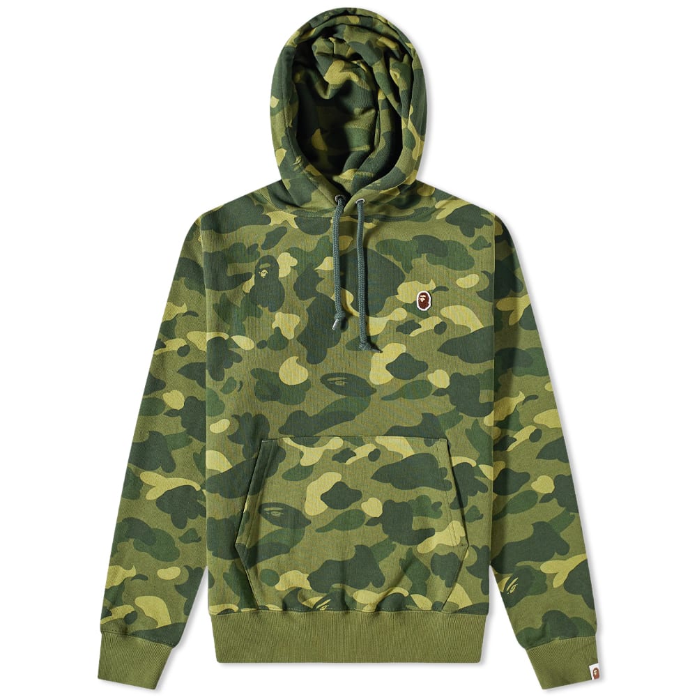 Sweatshirt BAPE A Bathing Ape Color Camo One Point Ape Head Pullover Hoody Grøn | 001PPI801012M-GRN, 0