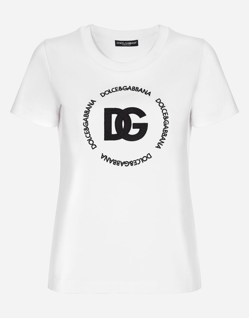 T-shirt Dolce & Gabbana Tshirt Manica Corta Hvid | F8T00ZHU7H8W0800