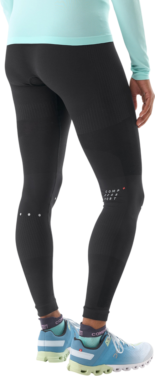 Leggings Compressport Winter Running Leggings with Reflective Dots Sort | atiw3259000, 1