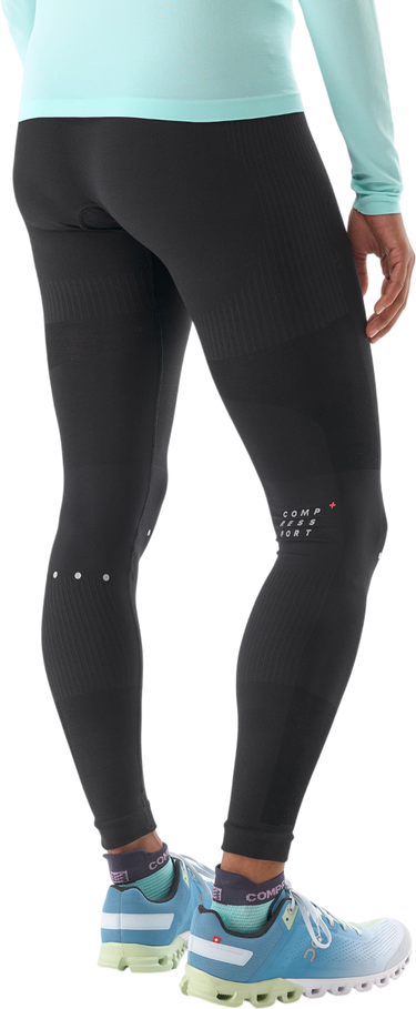 Leggings Compressport Winter Running Leggings with Reflective Dots Sort | atiw3259000, 1