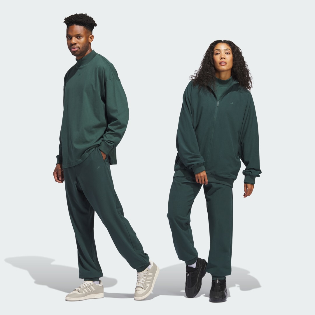 Bukser og jeans adidas Performance Basketball Brushed Grøn | IT2475, 1
