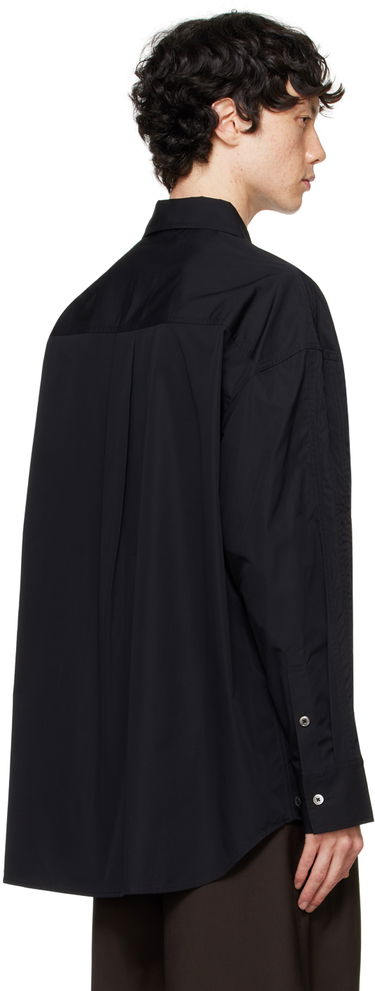 Skjorte Feng Chen Wang Feng Chen Wang Pleated Shirt Sort | FUF18SR04B, 2