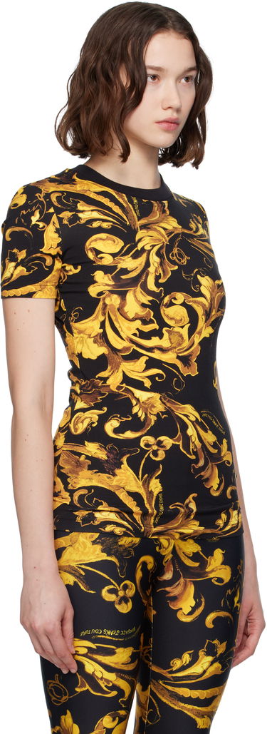 T-shirt Versace Versace Jeans Couture Barocco Jersey T-shirt Sort | E79HAH608_EJS504, 1