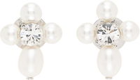 Simone Rocha Pebble Pearl Crystal Cluster Drop Earrings