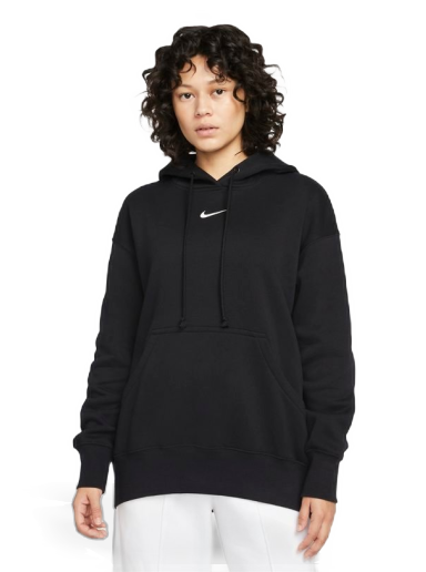 Sweatshirt Nike Sportswear Phoenix Fleece Oversized Pullover Hoodie Sort | DQ5860-010