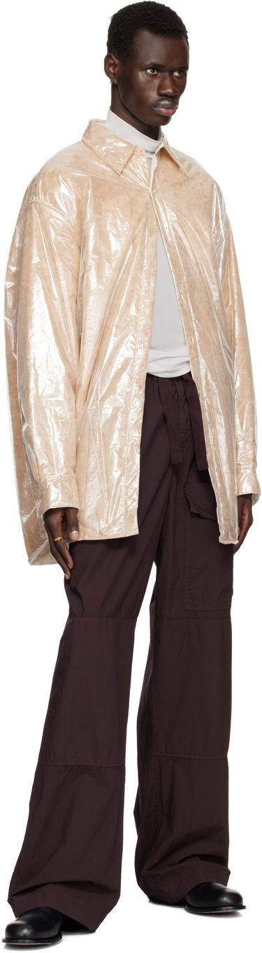 Skjorte Dries Van Noten Dries Van Noten Oversized Puffed Overshirt Beige | 251-020713-1257, 3